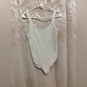 American Eagle Light Heather Gray Bodysuit | Size L | Never Worn